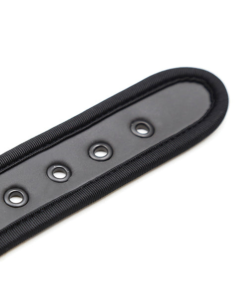 Plesur Neoprene Puppy Collar Black adjustable collar strap with grommets for leash attachment