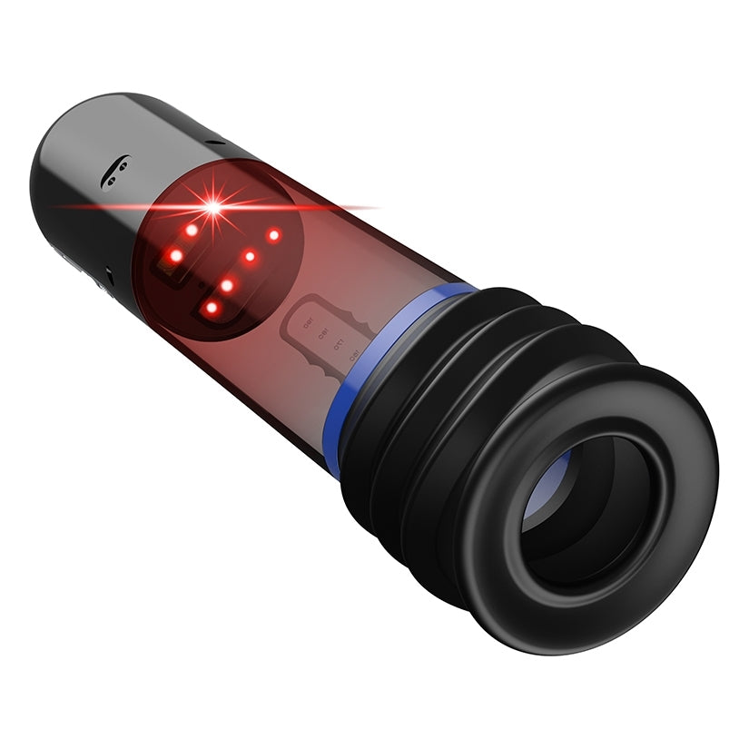 Peak Performa ISP 90 Infrared Red Light Therapy Pump Blue with light features and black design.