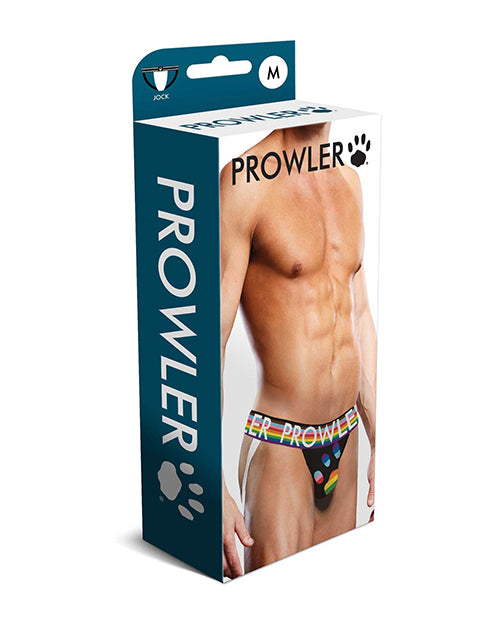 Prowler Oversized Paw Jock Strap Black Multi Medium packaging showing the jockstrap design and bold colors.