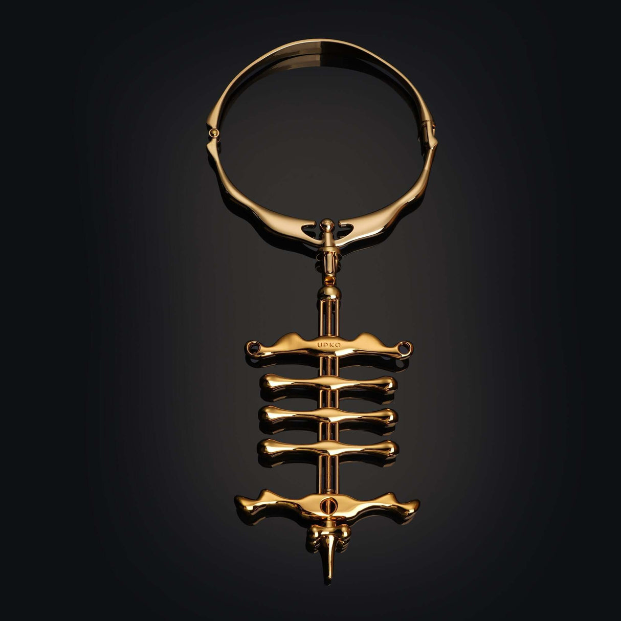 UPKO Migratory Bird Metal Collar and Fingers Clamps Set in gold, showcasing sleek design and high-grade zinc alloy craftsmanship.