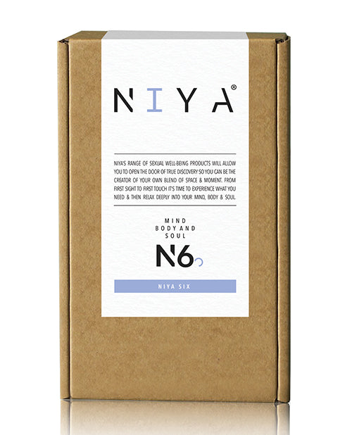 NIYA 6 Cornflower Air Pressure Clitoral Stimulator product packaging on display