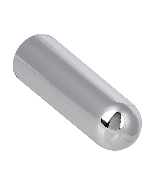 Turbo Buzz 10 Function Bullet Stimulator Silver sleek design compact vibrator