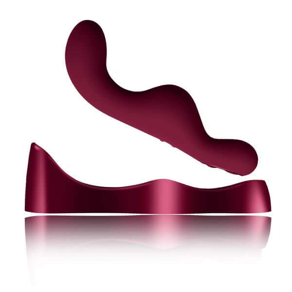 Rocks Off Ruby Glow Dusk 10 Speed Ride On Vibrator showcasing its unique saddle-style design and contours.