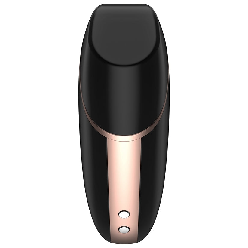 Satisfyer Love Triangle Air Pulse Vibrator Black showcasing its sleek design and functionality for enhanced pleasure.