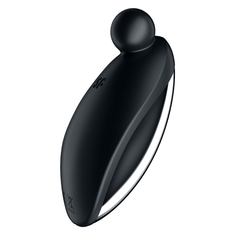 Satisfyer Spot On 2 Clitoral Lay-On Vibrator Black with sleek design and rounded tip for targeted pleasure.