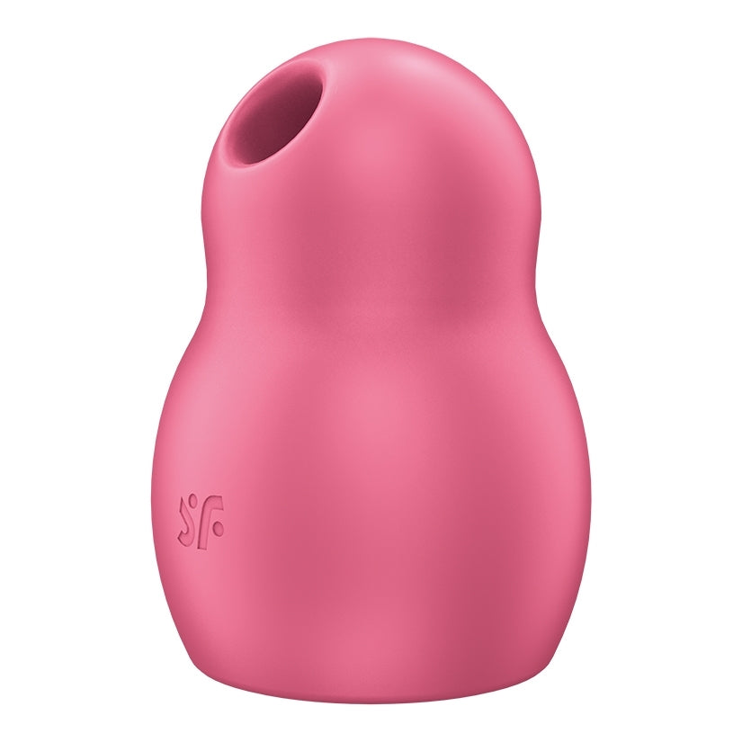 Satisfyer Pro To Go 1 Pressure Wave Vibrator Red compact clitoral stimulator in vibrant pink color.