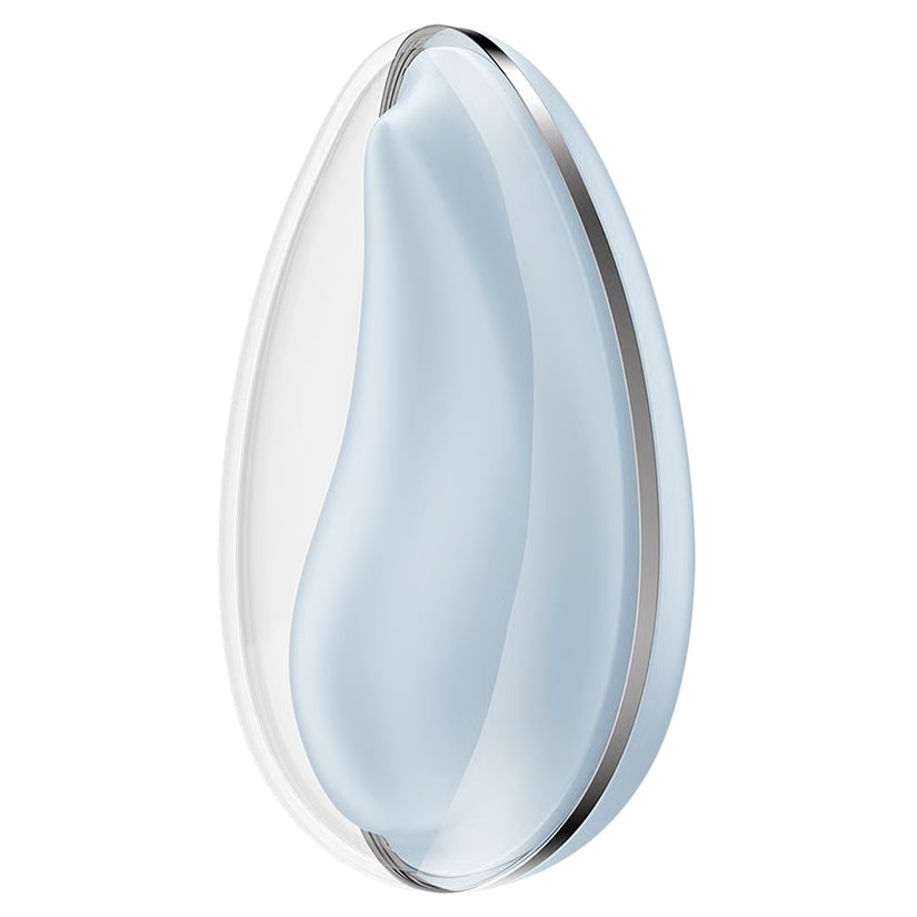 Satisfyer Drop To Go Vibrator Blue in a sleek, compact design for portable pleasure and discreet enjoyment.