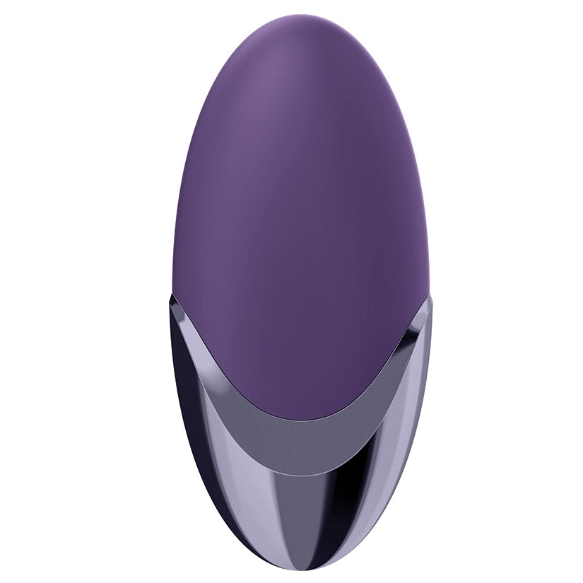 Satisfyer Purple Pleasure Lay-on Vibrator in sleek purple design for precise clitoral stimulation and broad sensation.