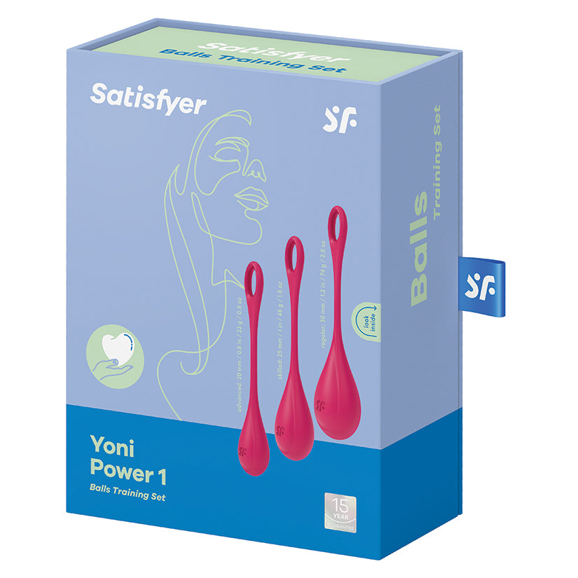 Satisfyer Yoni Power 1 Kegel Ball Training Set Red