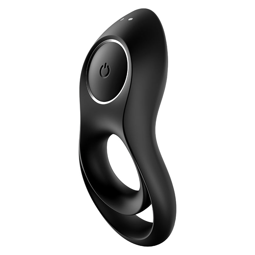 Satisfyer Legendary Duo Vibrating Cock Ring with dual-ring design and built-in clitoral stimulator for shared pleasure.