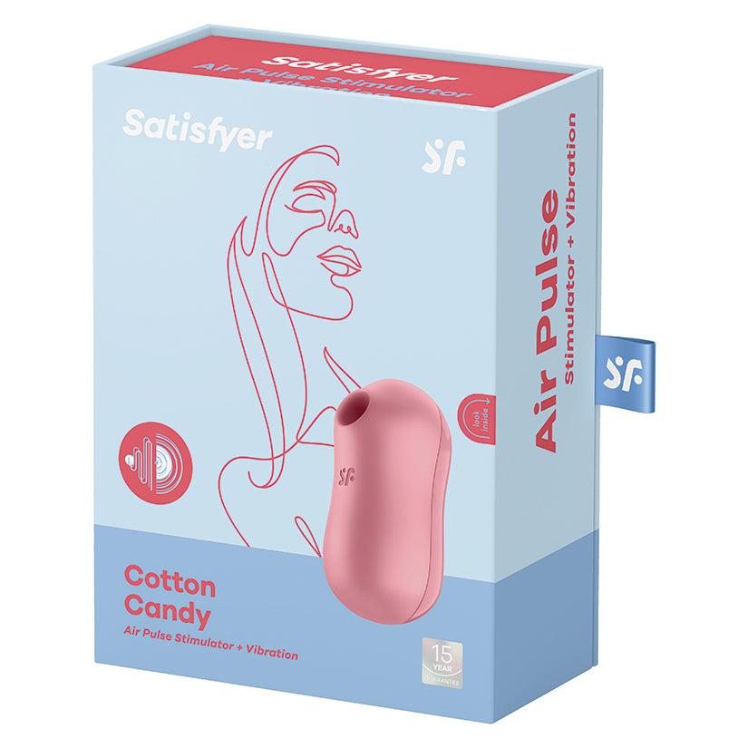 Satisfyer Cotton Candy Pressure Wave Vibrator Light Red