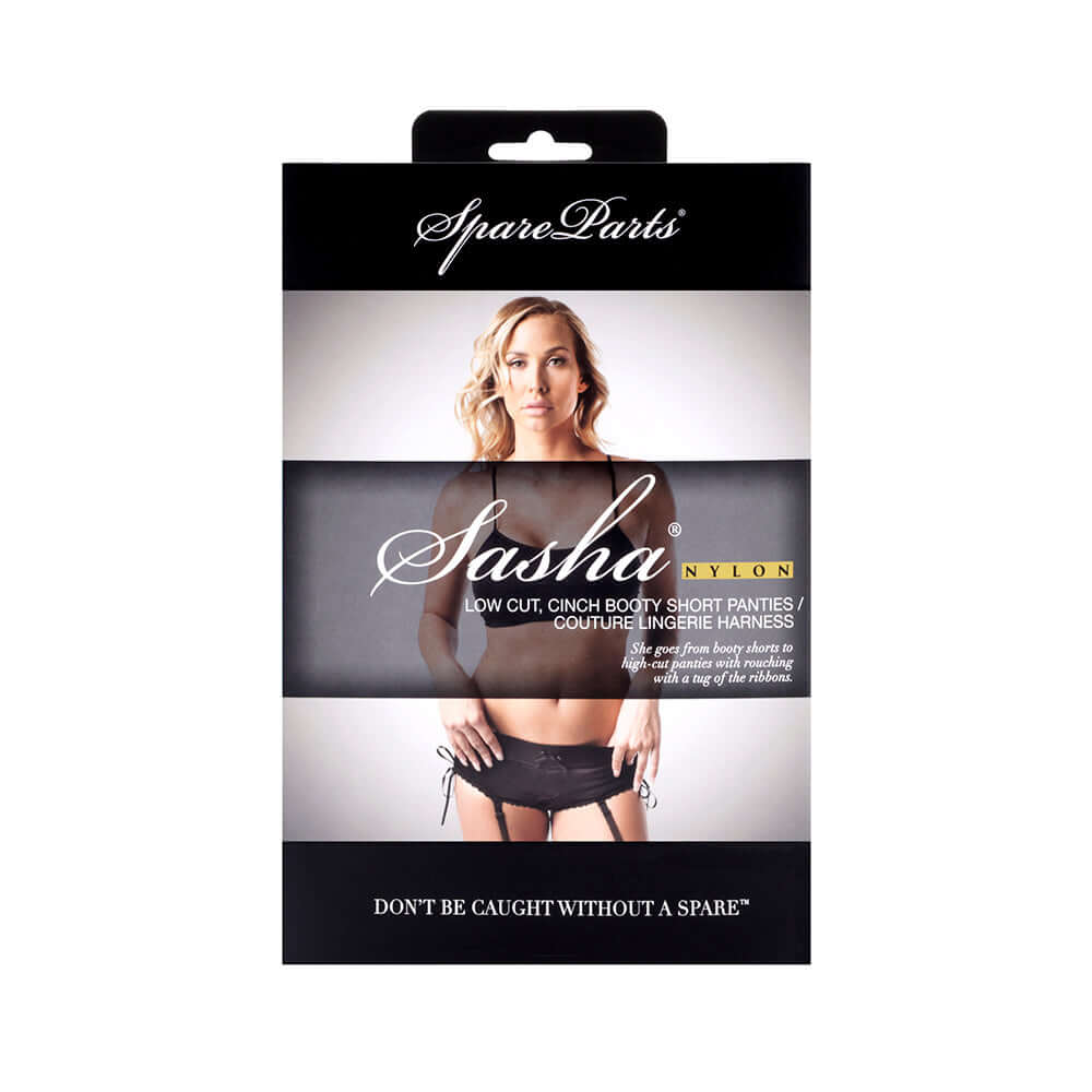 SpareParts Sasha Cinch Booty Short Harness Red/Black Size 5XL