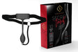 Secret Touch Vibrating Panty Vibe with Remote Control next to its packaging, showcasing design and features.