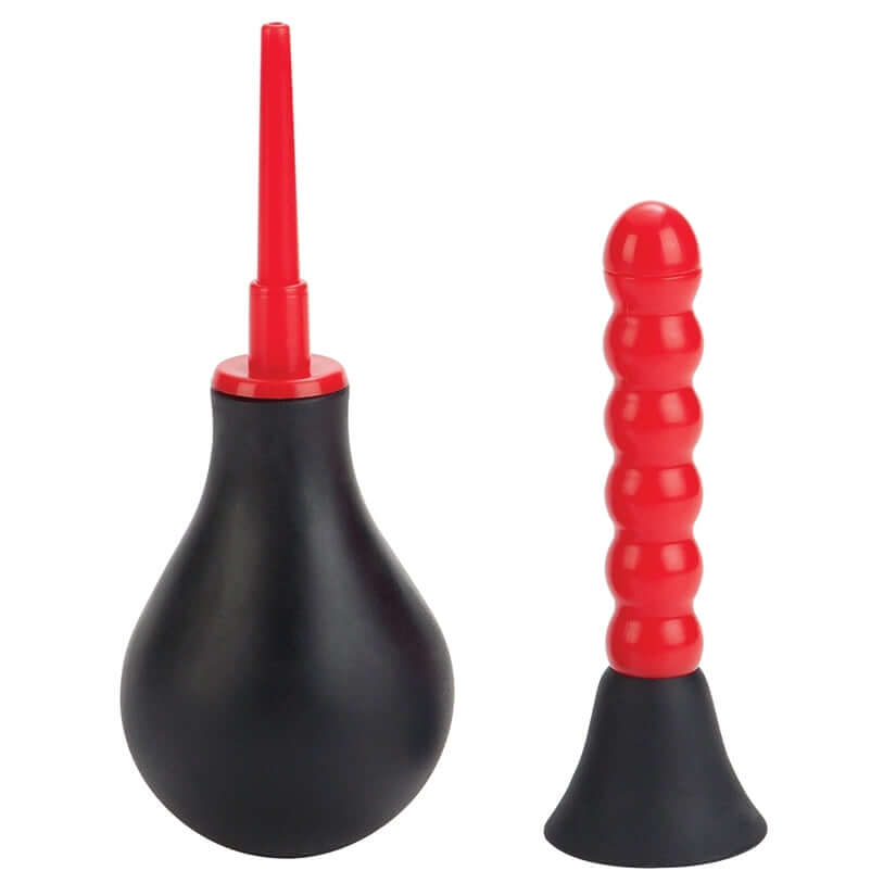 Colt Anal Douche with dual attachments for easy cleaning and stimulation in a safe design.