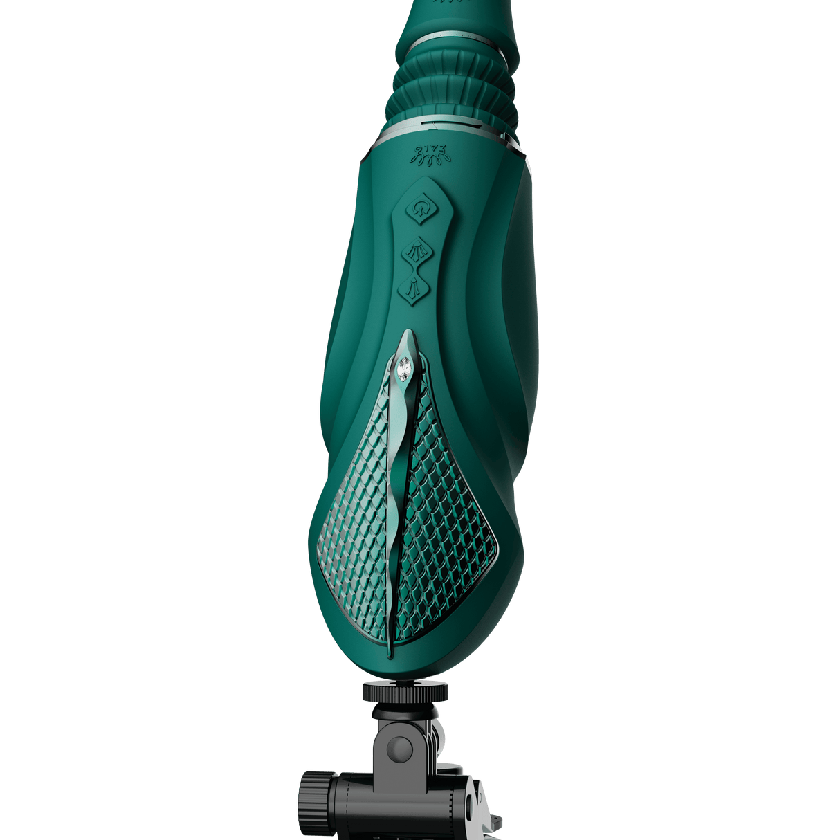 ZALO Sesh Compact Sex Machine in Turquoise Green with PowerThrust technology, showcasing sleek design and user-friendly controls.