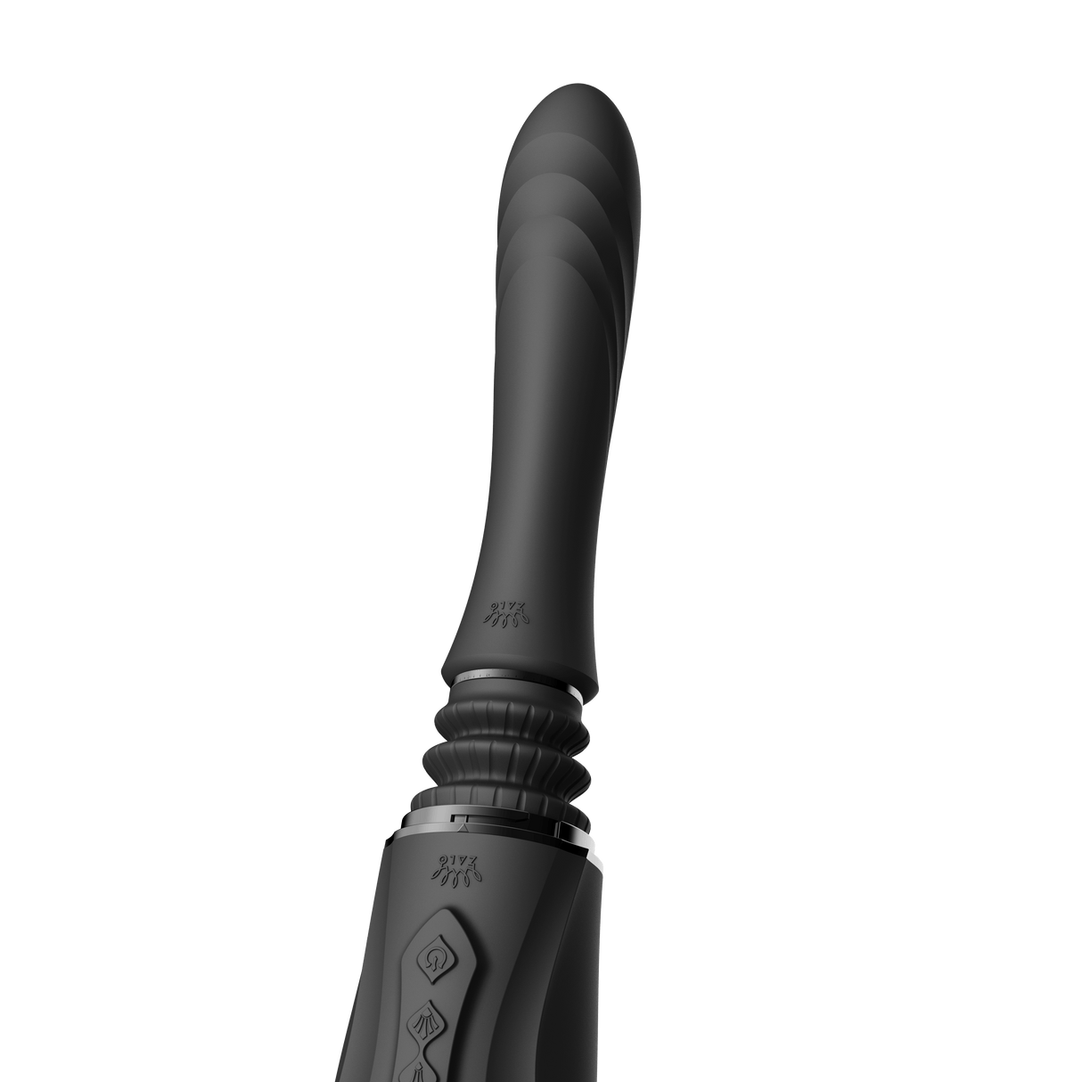 ZALO Sesh Compact Sex Machine in Obsidian Black, featuring PowerThrust technology and a telescopic range for satisfying experiences.