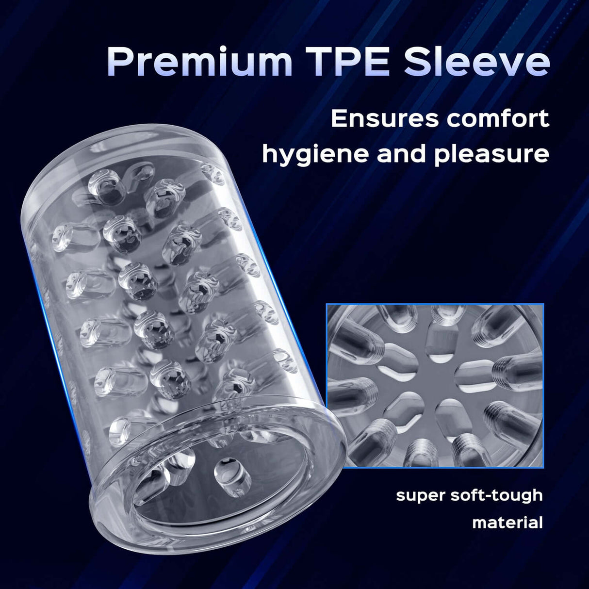 Premium TPE Sleeve for Honey Play Box Warrior Thrusting Male Masturbator ensures comfort, hygiene, and pleasure.
