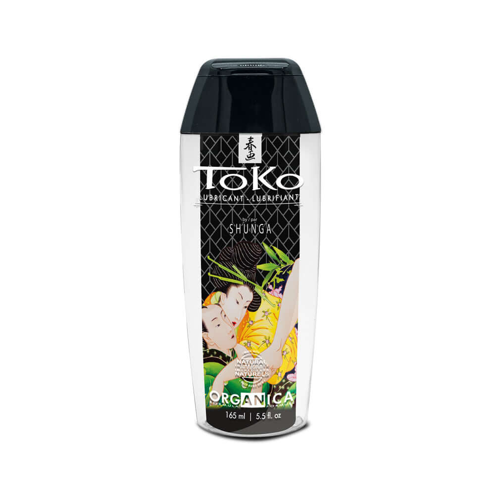 Shunga Garden Of Edo Organic Collection Toko lubricant bottle in 165ml, featuring organic ingredients and artistic design.