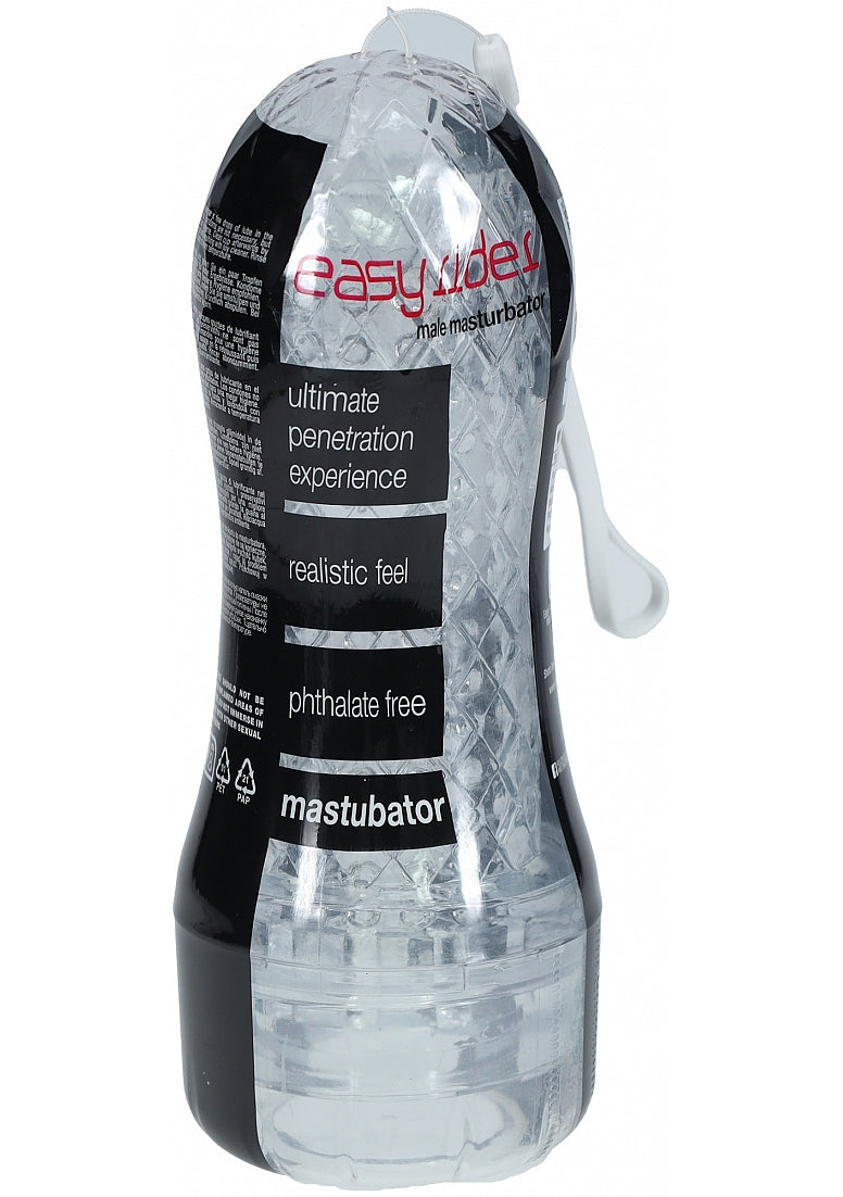 Easy Rider Clear Rounded Case Transparent Masturbator for a realistic and satisfying stroking experience.