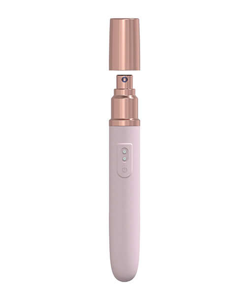 Shots LoveLine The Traveler Rechargeable Vibrator Pink, discreet travel-ready vibrator with rose gold accents.