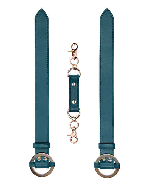Shots Ouch Halo Wrist or Ankle Cuffs Green featuring elegant design and golden accents.