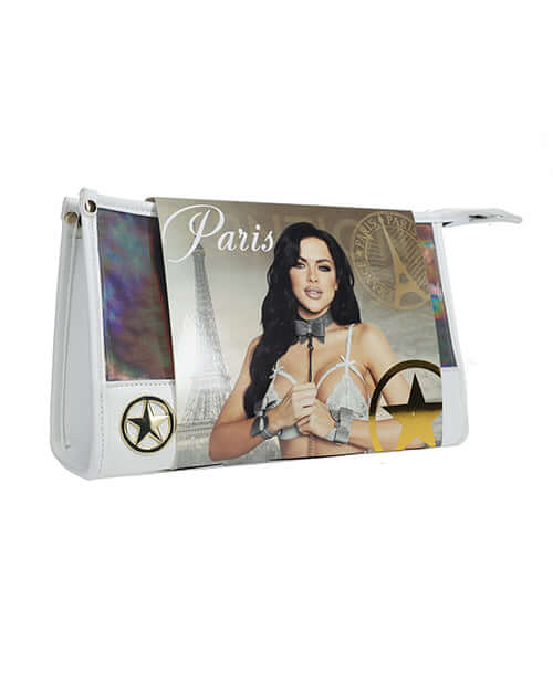 Ouch Paris Collection Bondage Kit with Bag Gray featuring stylish handbag design.