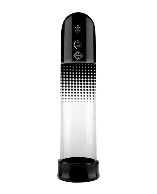 Pumped Automatic Luv Pump Black designed for hands-free usage, featuring a vacuum mechanism for enhanced erections.
