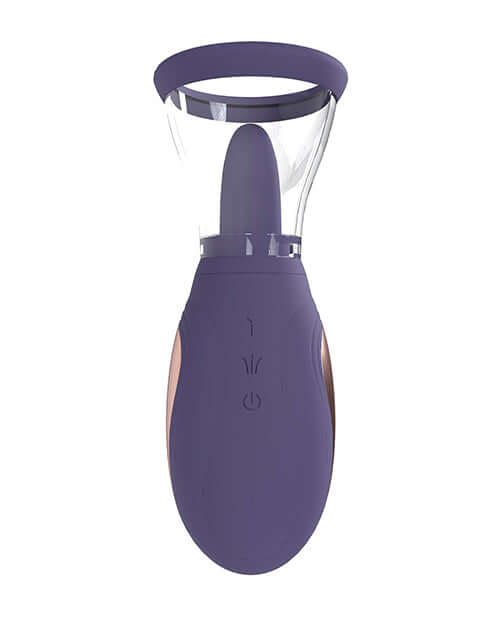 Shots Pumped Enhance Vulva & Breast Pump Purple, a rechargeable two-in-one intimate pump for enhanced sensitivity.