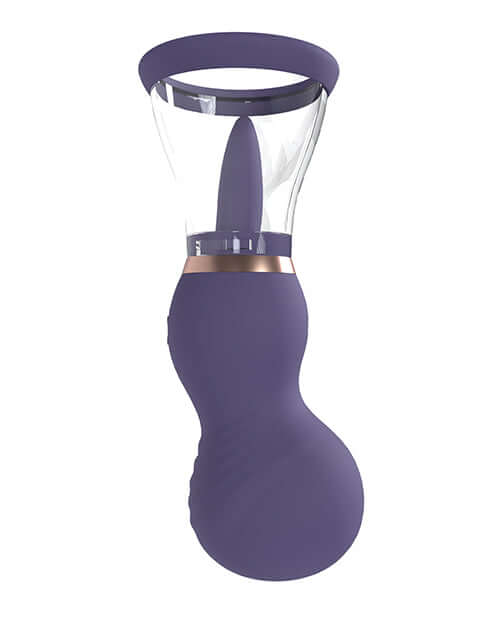 Shots Pumped Sensual Vulva & Breast Pump Purple - dual-cup suction kit for enhanced sensitivity and intimacy.