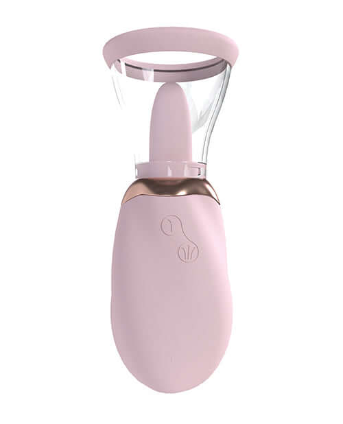 Shots Pumped Boost Rechargeable Vulva & Breast Pump Pink showing sleek design and dual-purpose suction.