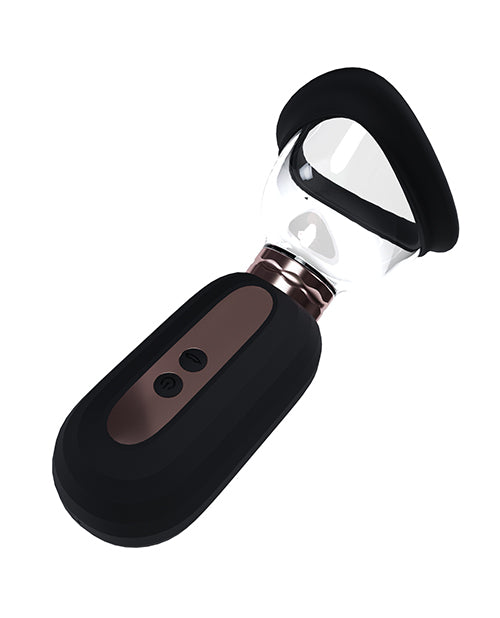 Shots Pumped Dazzling Clitoral Nipple & Breast Pump Black with ergonomic design and pressure controls.
