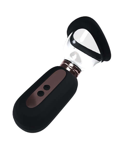 Shots Pumped Dazzling Clitoral Nipple & Breast Pump Black with ergonomic design and pressure controls.