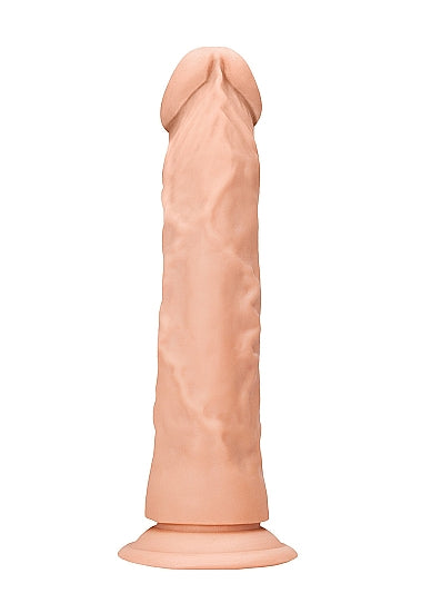 RealRock 8 Inch Realistic Suction Cup Dildo Flesh with pronounced head and bulging veins for intimate exploration.