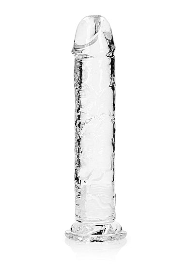Realrock Realistic Straight Dildo 11 inches Clear, transparent design perfect for anal and vaginal use.