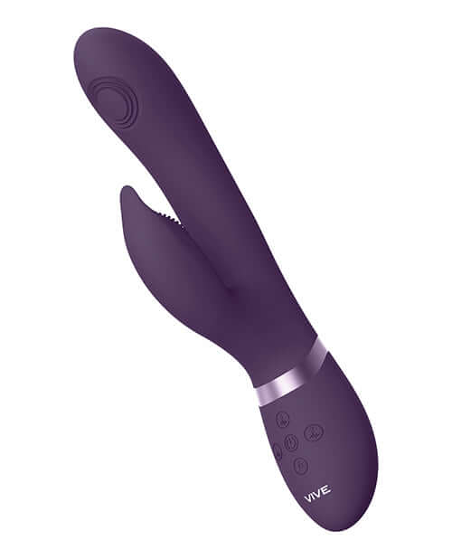 Shots Vive Aimi Pulse G-Spot Rabbit Purple dual-stimulation vibrator with independent motors for pleasure.