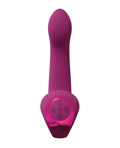 Vive Riko Triple Motor Rabbit Vibrator Pink showing sleek design and control buttons for customizable pleasure.