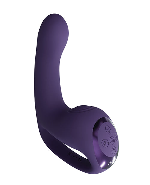Vive Riko Triple Motor Silicone Vibrator Purple with ergonomic design and multiple control options.