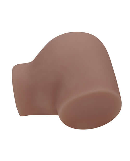 Shots Xkin Layla Love Dual Entry Masturbator Brown showcasing its realistic design and soft TPE material.