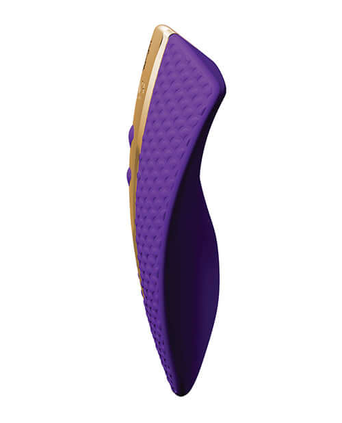 Shunga Obi Intimate Massager Purple side view showcasing its ergonomic design for pleasure.