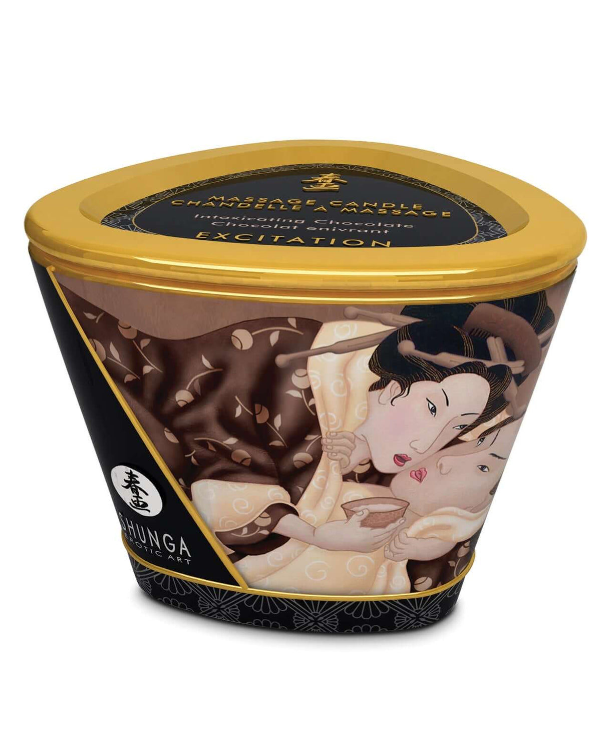 Shunga Massage Candle Intoxicating Chocolate 5.7 Oz with elegant design and rich chocolate aroma