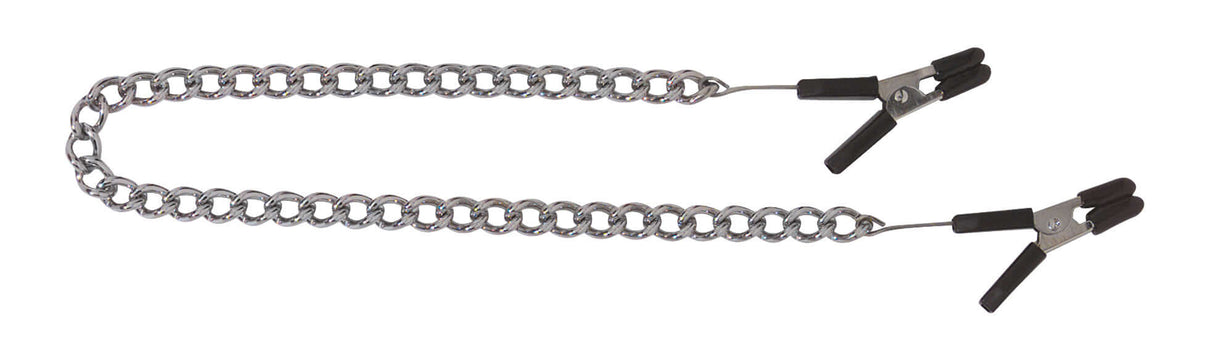 Spartacus Jump Cable Adjustable Clamps Link Chain with rubber-tipped clamps for intense sensation.