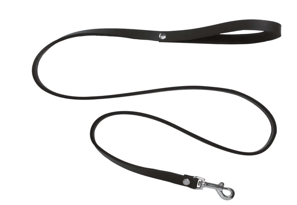 Spartacus Leather Leash 4 Feet Black showcasing the high-quality latigo leather design.