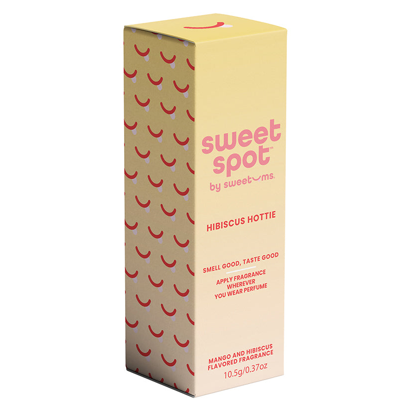 Sweetums Sweet Spot Mango Hibiscus Fragrance Stick packaging designed for tropical fruity-floral scent.