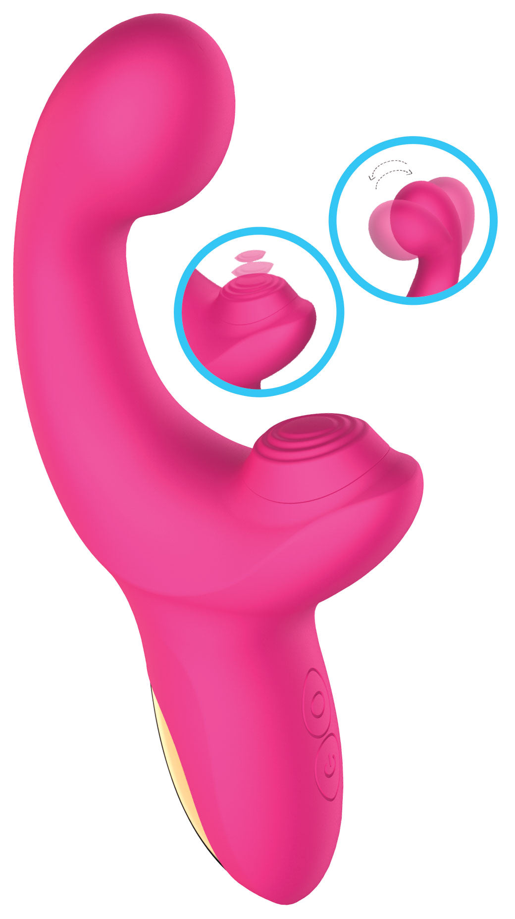 Sweet Dreams Tango Tapping Clitoral Vibrator Red showing ergonomic design and tapping function.