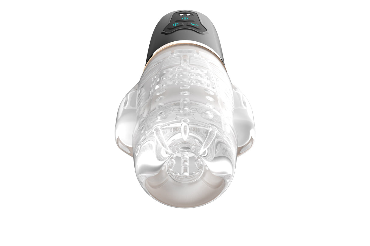 Blowjob Vibrating Sucker Oral Sex Masturbator showcasing ergonomic design and vacuum suction technology.