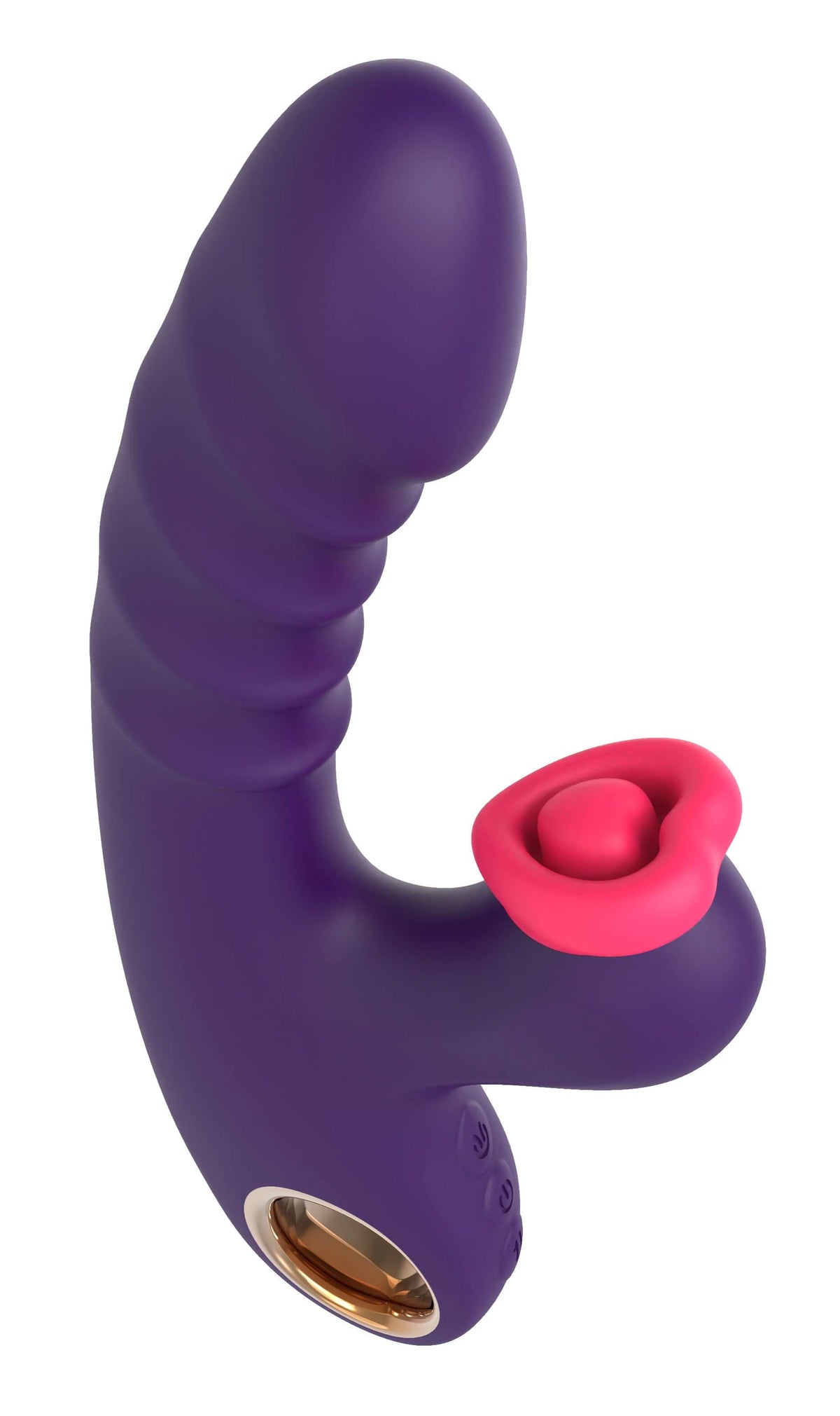 Sweet Heart Thrusting Tapping Vibrator showcasing its elegant design with G-spot and clitoral stimulation features.