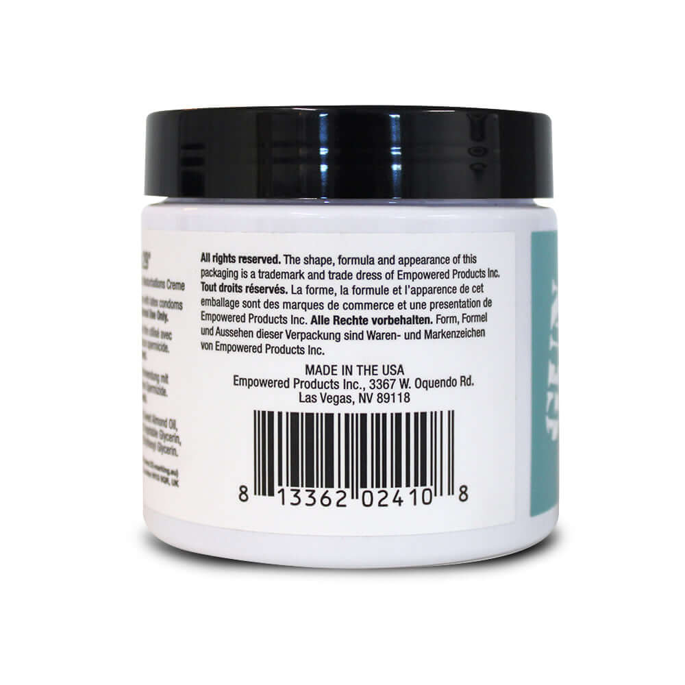 Gun Oil Stroke 29 Masturbation Cream 6 Oz Jar packaging with label and barcode on the back.