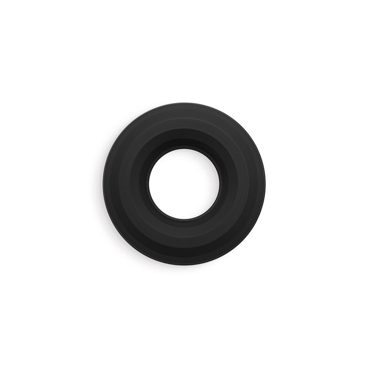 Renegade Fireman Ring Silicone Cock Ring Large Black showcasing a soft, stretchy silicone design for comfort and support.