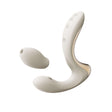 Ivory white ZALO Talis G-Spot PulseWave vibrator with unique ergonomic design for dual stimulation.