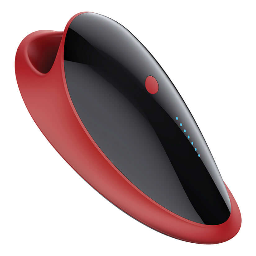 Tracys Dog Moby Male Masturbator Stroker & Glans Massager in sleek black and red ergonomic design for customizable pleasure.